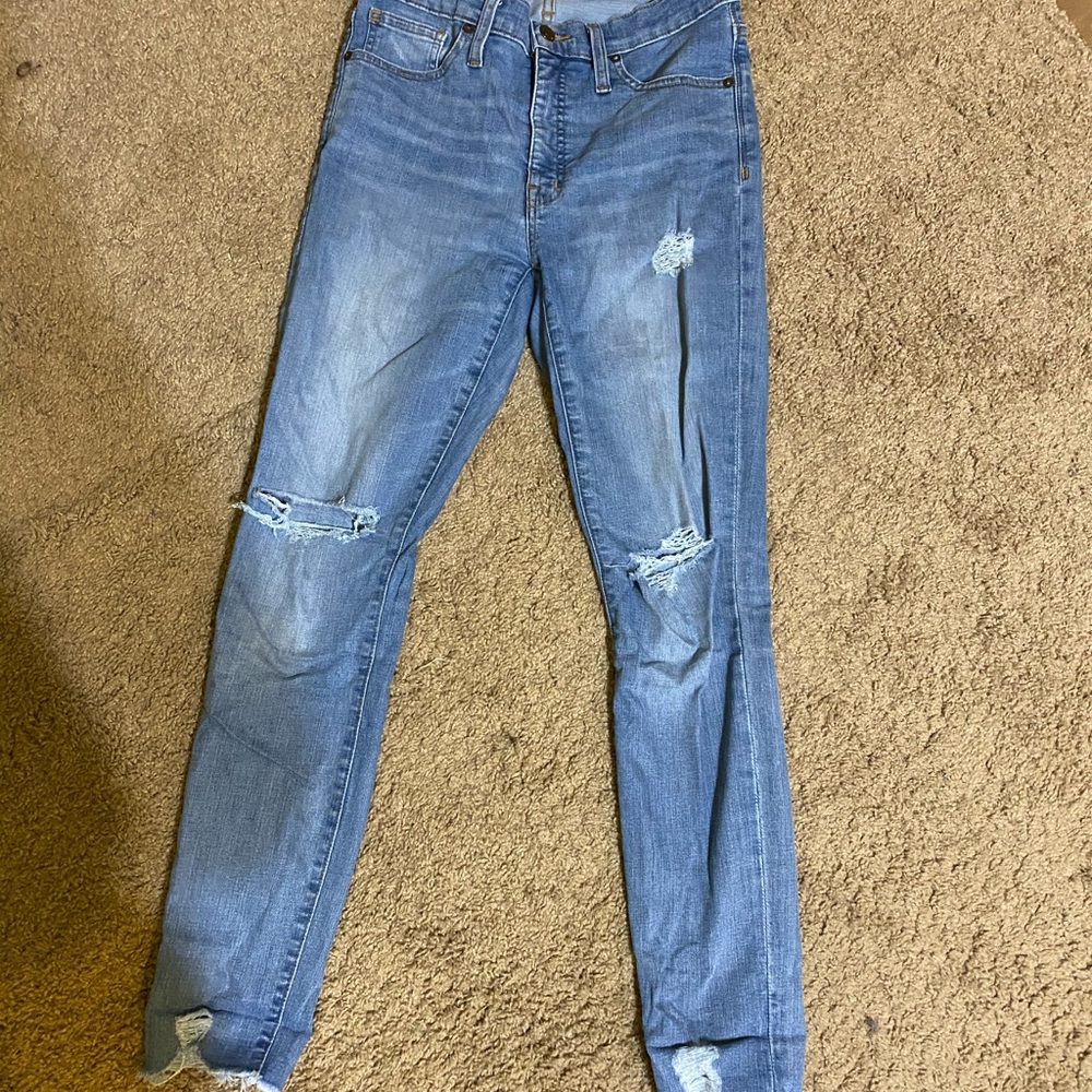 MADEWELL high rise skinny jeans